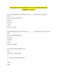 JavaScript Exam Questions and Answers
