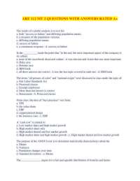 Business Administration Exam Questions and Answers