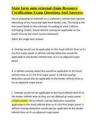 State Farm Auto Claims Certification Exam: Q&A Study Guide