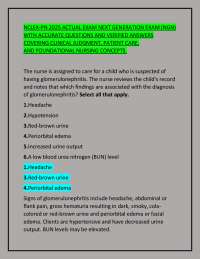 NCLEX-PN 2025 ACTUAL EXAM NEXT GENERATION EXAM (NGN)  WITH ACCURATE QUESTIONS AND VERIFIED