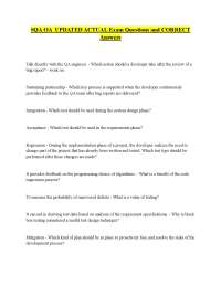 Software Testing Exam Questions and Answers