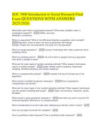Social Research Methods: Exam Questions and Answers