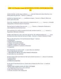 ARE 112 Practice Exam: Management Theories & Organizational Behavior Questions