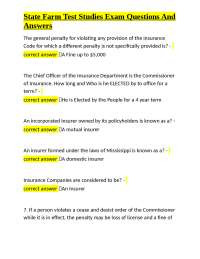 State Farm Insurance Exam Prep: Mississippi Insurance Regulations Q&A