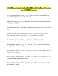 AT 202 Exam 1 Study Guide: Air Traffic Control Questions and Answers