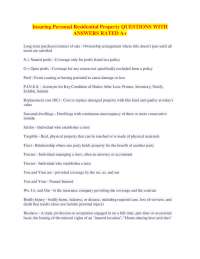 Residential Property Insurance: Key Terms and Concepts