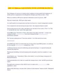 ARE 112 Midterm 2: Questions and Answers on Business Management
