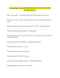 Dermatology Exam Q&A: Skin Conditions and Treatments