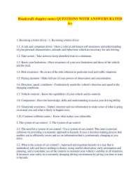 Roadcraft chapter notes QUESTIONS WITH ANSWERS RATED  A+