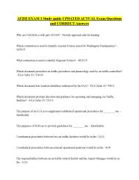 Air Traffic Control (ATC) Exam 1 Study Guide: Questions and Answers