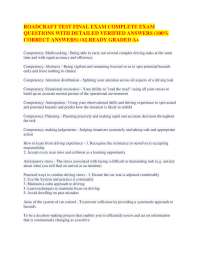 Roadcraft Test Exam: Questions and Answers for Safe Driving