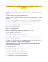 Genetics Exam Questions and Answers: BIO1001 Review