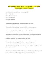 Asphalt Paving Level 1 Exam Q&A: Calibration and Testing Guide