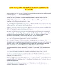 Biology Exam Questions and Answers: Genetics, Evolution, and Ecology