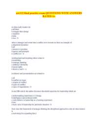 ARE112 Final Practice Exam: Leadership and Management Questions with Answers