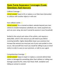 State Farm Insurance Coverages Exam: Q&A Guide