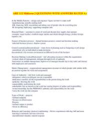 ARE 112 Midterm 2 QUESTIONS WITH ANSWERS RATED A+