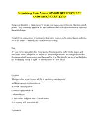 Dermatology Exam Questions and Answers: Master Guide 2025/2026