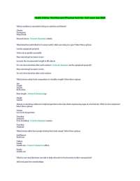 Health Online- Nutrition and Physical Activity- Unit exam test 2025