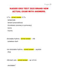KAISER EKG TEST 2025 BRAND NEW  ACTUAL EXAM WITH ANSWERS.