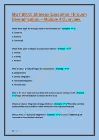 MGT 8803: Strategy Execution Through Diversification – Module 4 Overview.