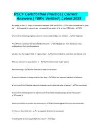 RECF Certification Practice  Correct