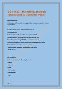 MGT 8803 – Marketing: Strategic Foundations & Customer Value.