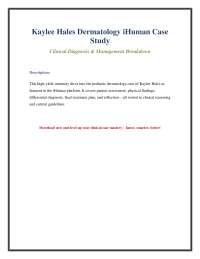 iHuman Kaylee Hales Dermatology Case: Master Eczema Diagnosis & Treatment Fast!