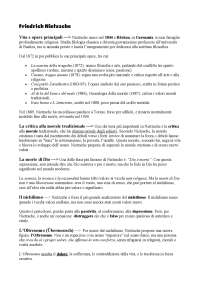 Riassunto di Friedrich Nietzsche
