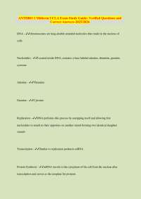 ANTHRO 1 Midterm UCLA Exam Study Guide: Verified Questions and  Correct Answers-2025/2026