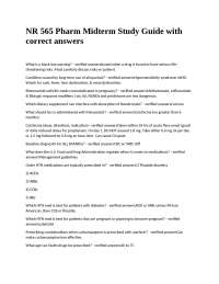 Pharmacology Midterm Study Guide: Key Concepts & Verified Answers