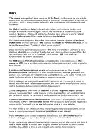 Riassunto per maturità di Marx