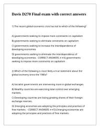 Economics Exam: Global Economics and Economic Systems