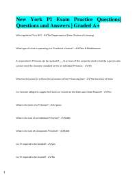 New York PI Exam Practice Questions|  Questions and Answers | Graded A+ Who regulates PI's