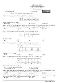 xác suất thống kê ptit