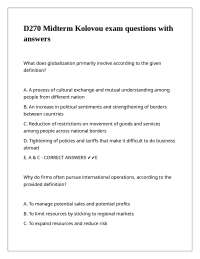 International Business Exam Questions and Answers