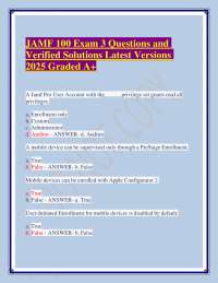 Jamf 100 Exam Questions and Answers 2025: Verified Solutions