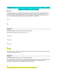 NR565 Week 5 Endocrine System Case Study – Helen Smith, Alfonso Giuliani, John Jones (answ