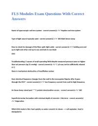 FLS Modules Exam: Laparoscopic Surgery Questions and Answers