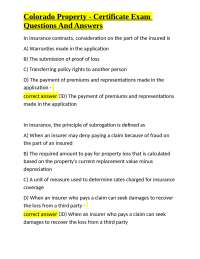 Colorado Property Insurance Exam Q&A: Key Concepts and Regulations