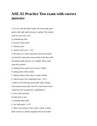 ASE A5 Practice Test: Automotive Brake Systems Exam