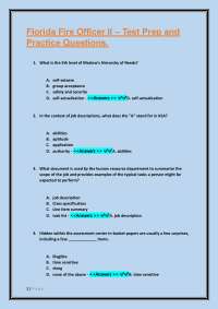 Florida Fire Officer II Exam Prep: Practice Questions