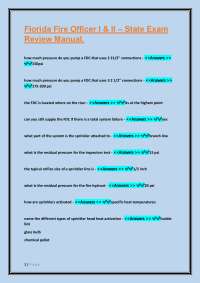 Fire Officer Exam Review: Sprinkler Systems and NFPA Standards