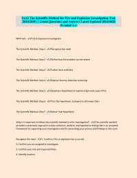 IAAI The Scientific Method for Fire and Explosion Investigation Test  (2024/2025) | Actual
