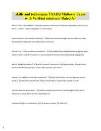 skills and techniques USAHS Midterm Exam  with Verified solutions| Rated A+  what is conta