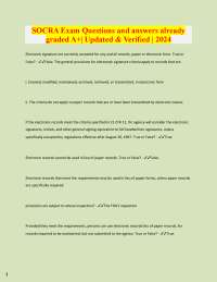 SOCRA Exam Q&A: Electronic Signatures & FDA Regulations