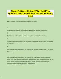 Secure Software Design: Test Prep Q&A
