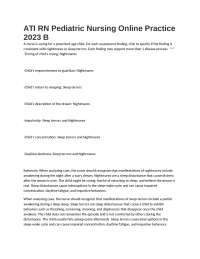 ATI RN Pediatric Nursing Online Practice 2023 B