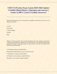 CEH v12 Practice Exam: Ethical Hacking Questions and Answers