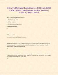 IMSA Traffic Signal Technician Level II | (Latest 2025 / 2026 Update) Q&A
